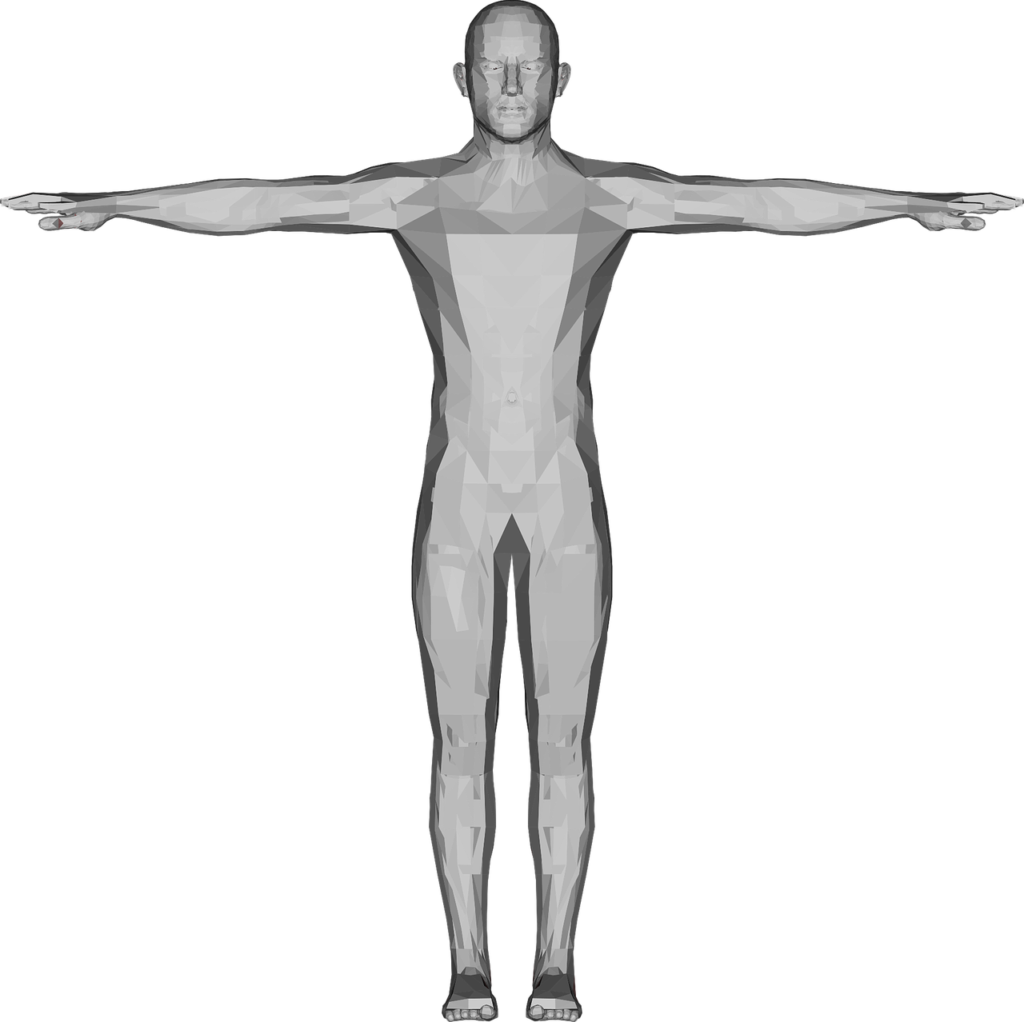 man with perfect body alignment